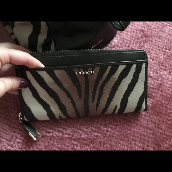 Coach Zebra print purse and wallet - Picture 3 of 5